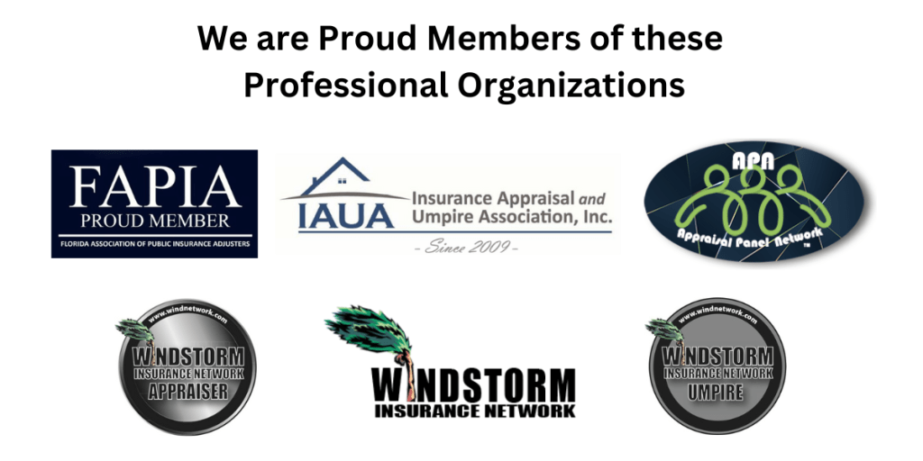 proud members of these appraisal and umpire professional organizations