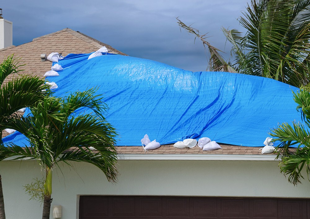 hurricane preparedness roof damage tarp